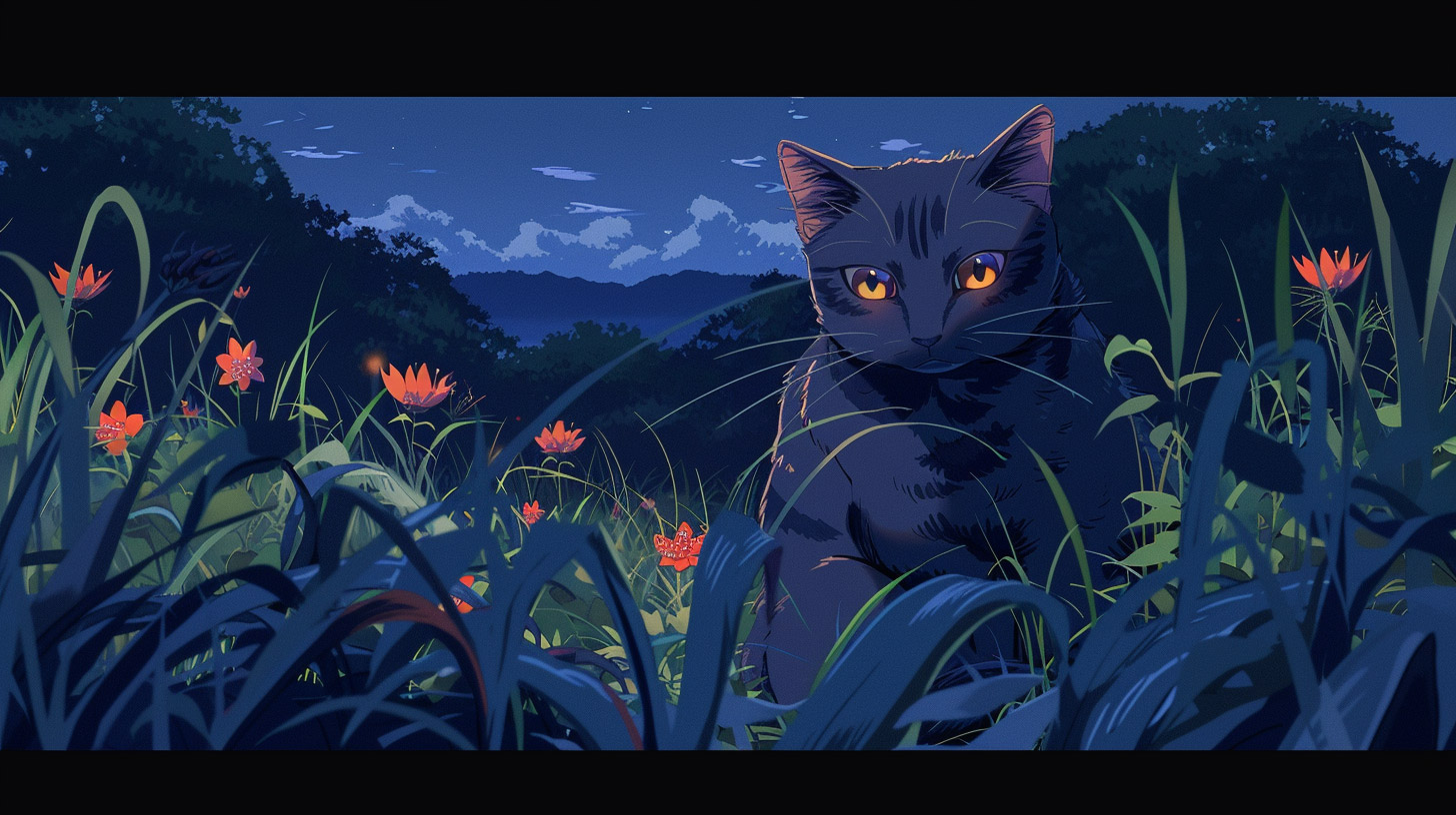 8K Anime Black Cat Images for Free Download