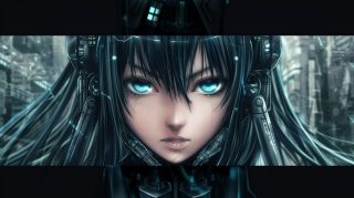 Digital Backgrounds of Anime Cyborgs in Ultra HD Quality