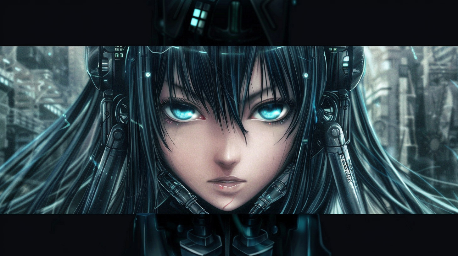 Digital Backgrounds of Anime Cyborgs in Ultra HD Quality