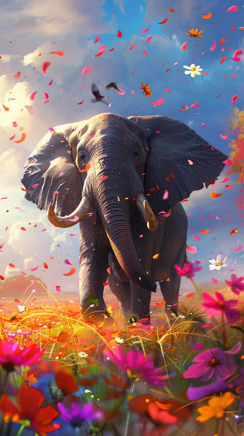 Customizable Anime Elephant Wallpapers for iPhone Users