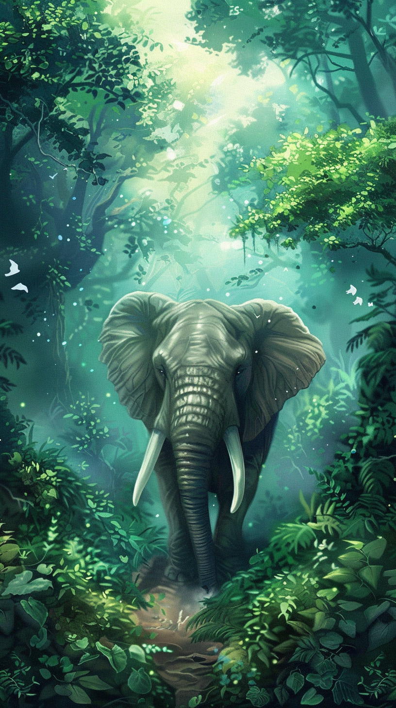 Unique Anime Elephant Pictures: Mobile Wallpaper Download