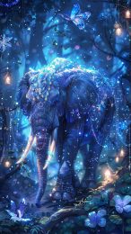 Cute Anime Elephant Wallpaper for iPhone and Android