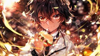 Delicious Anime Fast Food Wallpaper for 16:9 Screens