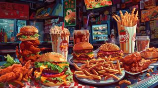 Ultra HD Anime Fast Food Desktop Background Free Download