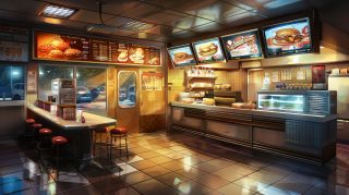 AI Wallpaper: Stunning Anime Fast Food Backgrounds