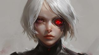 AI Wallpaper Creations: Unique Cyborg Girls for 4K Displays