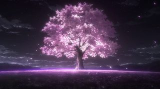 Download Stunning 4K Sakura Tree Night Pictures