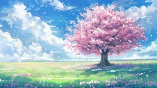 AI-generated Sakura Tree Pictures: Free Wallpapers for PCs