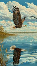 Stunning Bald Eagle Digital Background for Smartphones