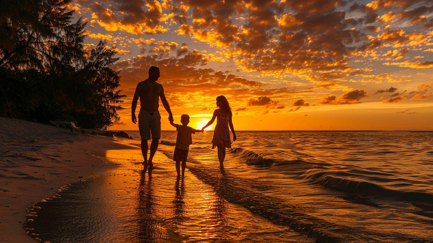 Pictures of Happiness: Beach Sunset Family Moments