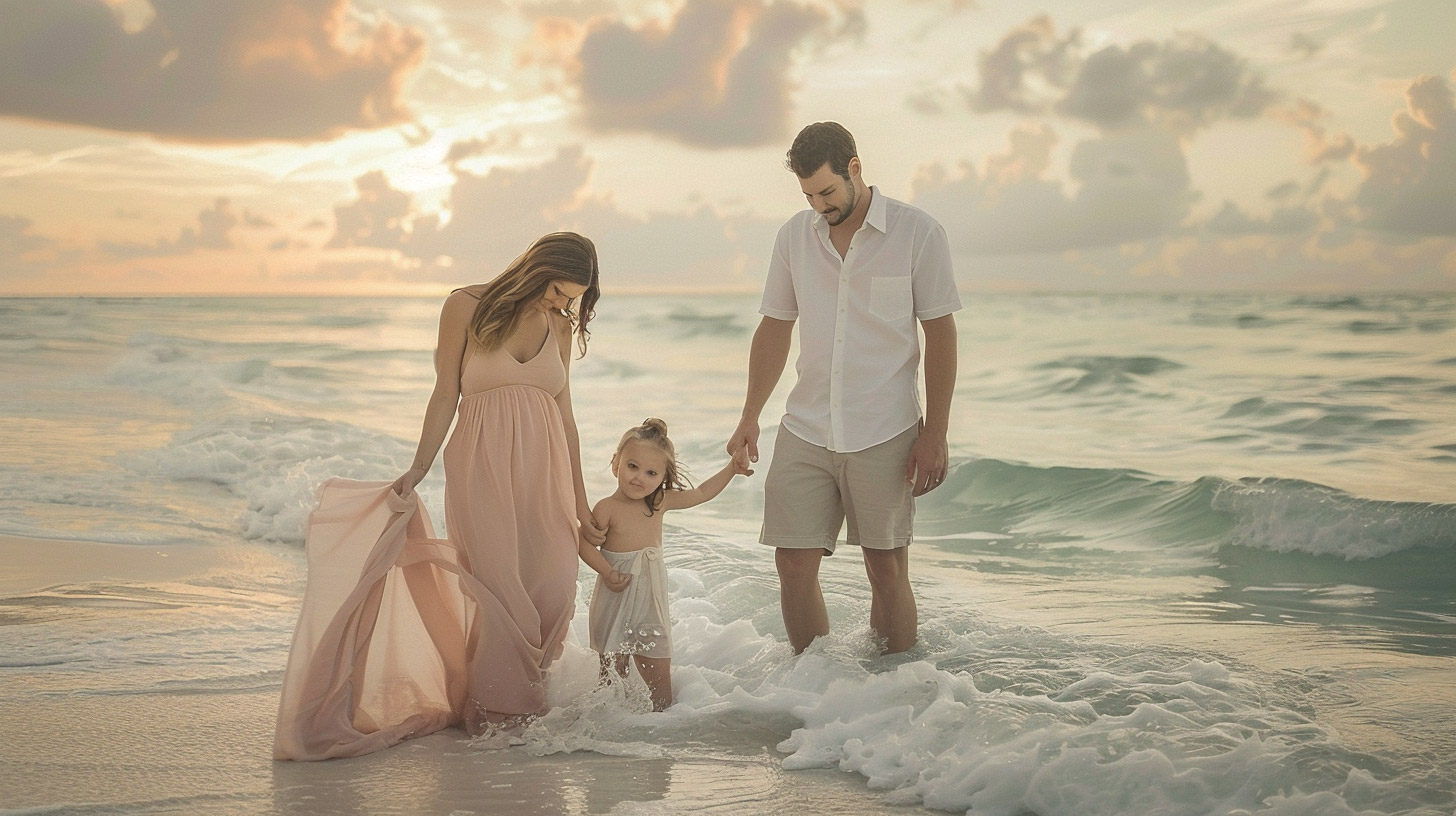 Stunning 4K Beach Sunset: Family Memories picture