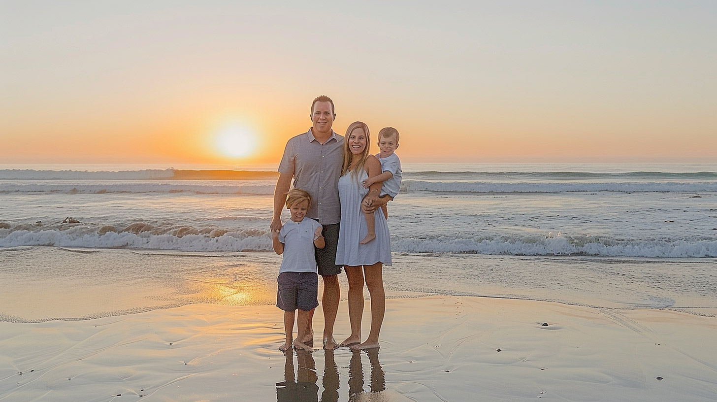 Download Free image: Beach Sunset Family Vibes