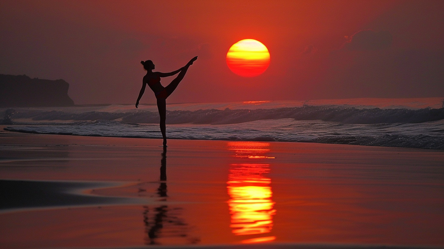 Incredible Photos: Beach Sunset and Gymnastics Wallpapers