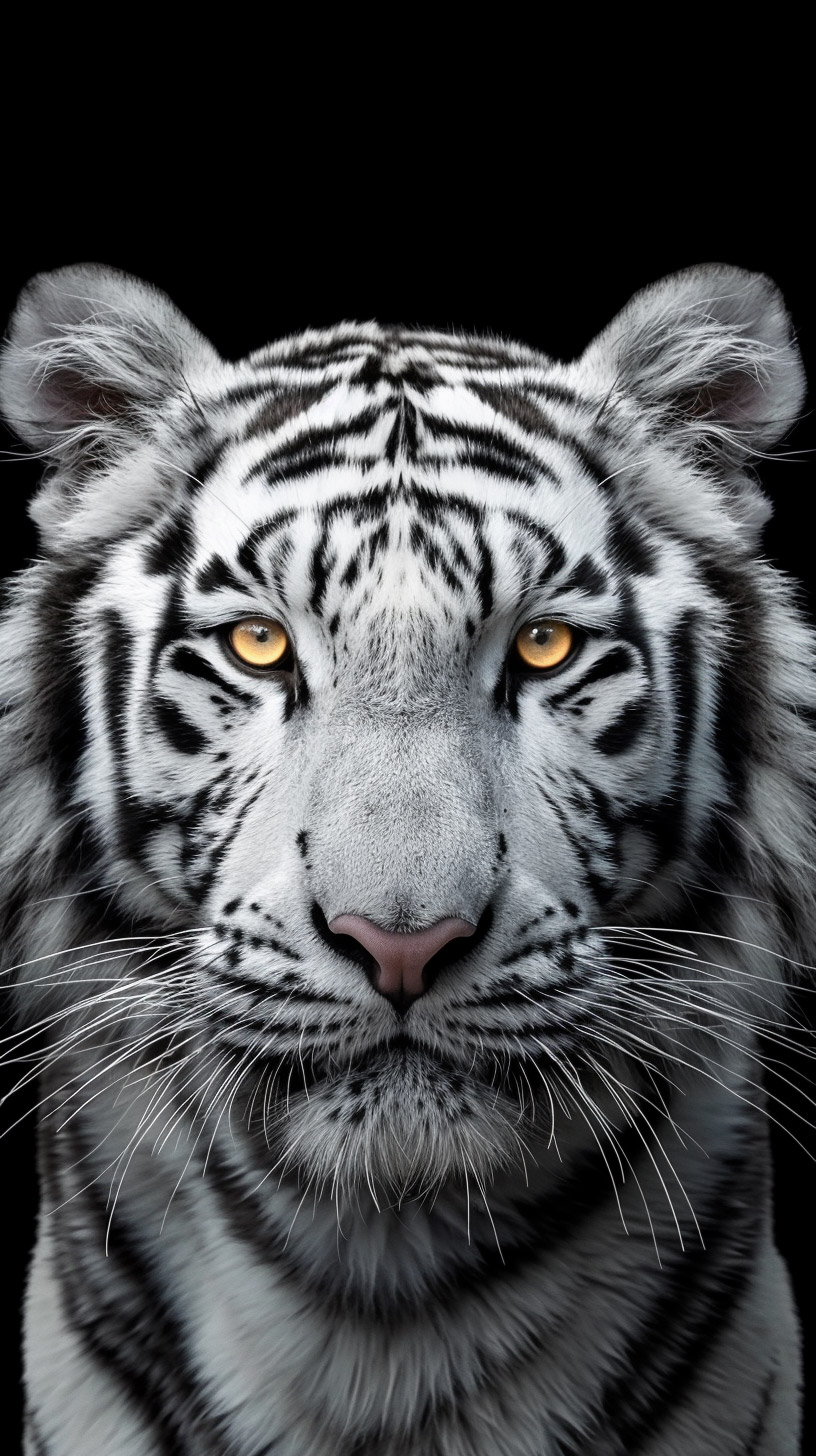 Stunning White Tiger HD Mobile Wallpaper for iPhone