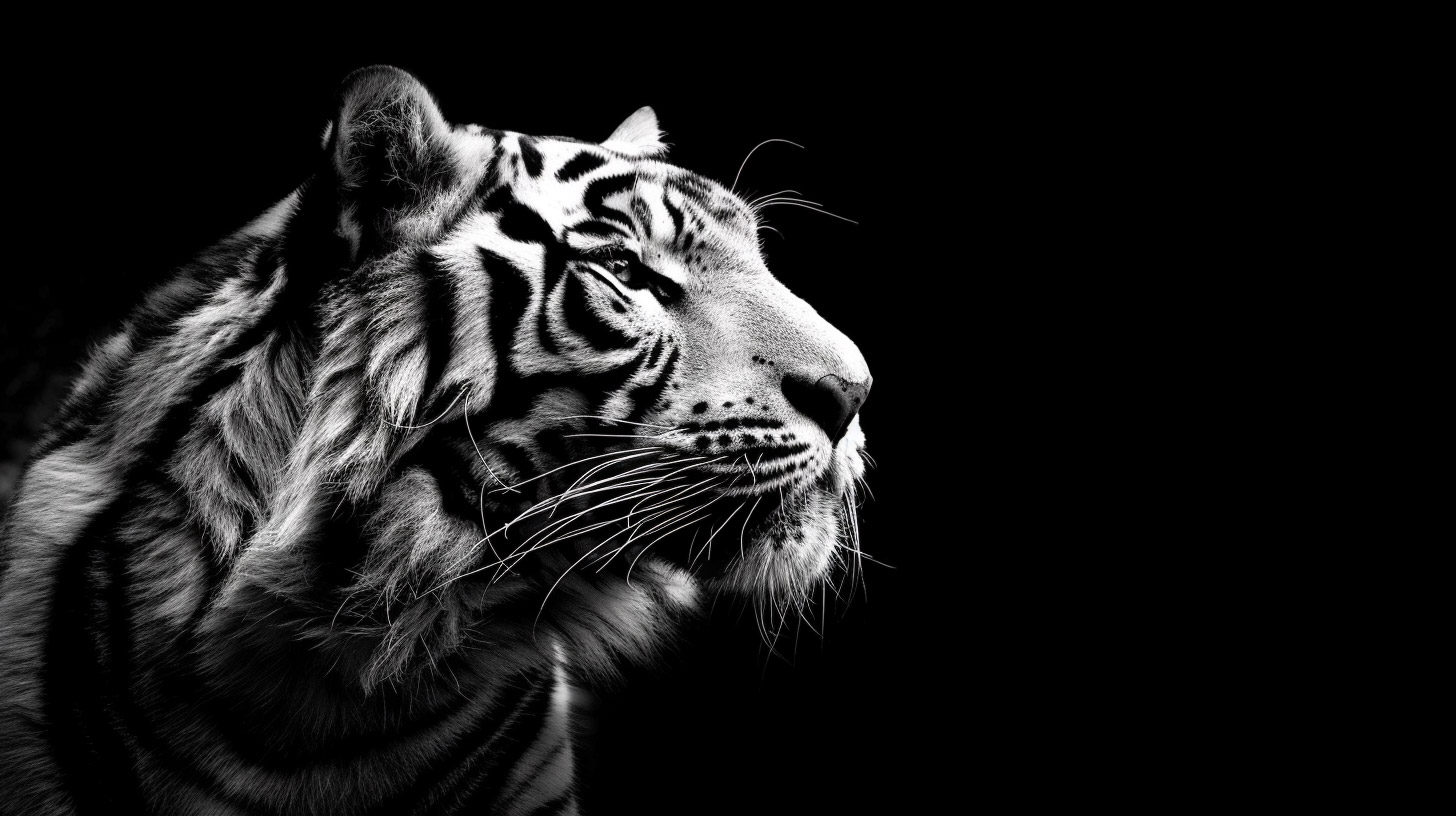 Beautiful White Tiger Digital Background for PC Wallpapers