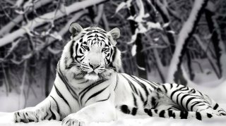 Stunning White Tiger AI Wallpaper for HD Displays