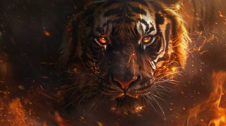 Bengal Tiger HD Wallpaper in 16:9 Ratio