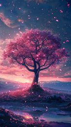 Vibrant Sakura Tree Photo Backgrounds for Smartphones