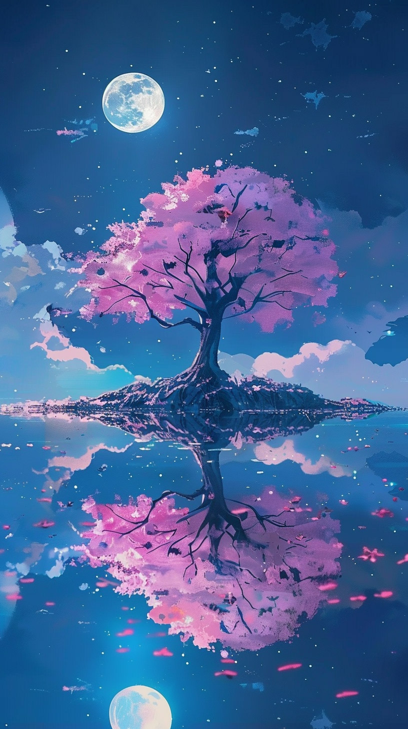 Aesthetic Sakura Tree Anime Wallpapers for Your Phone