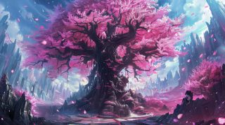 Explore Free Wallpaper Collection: Anime Sakura Tree Theme