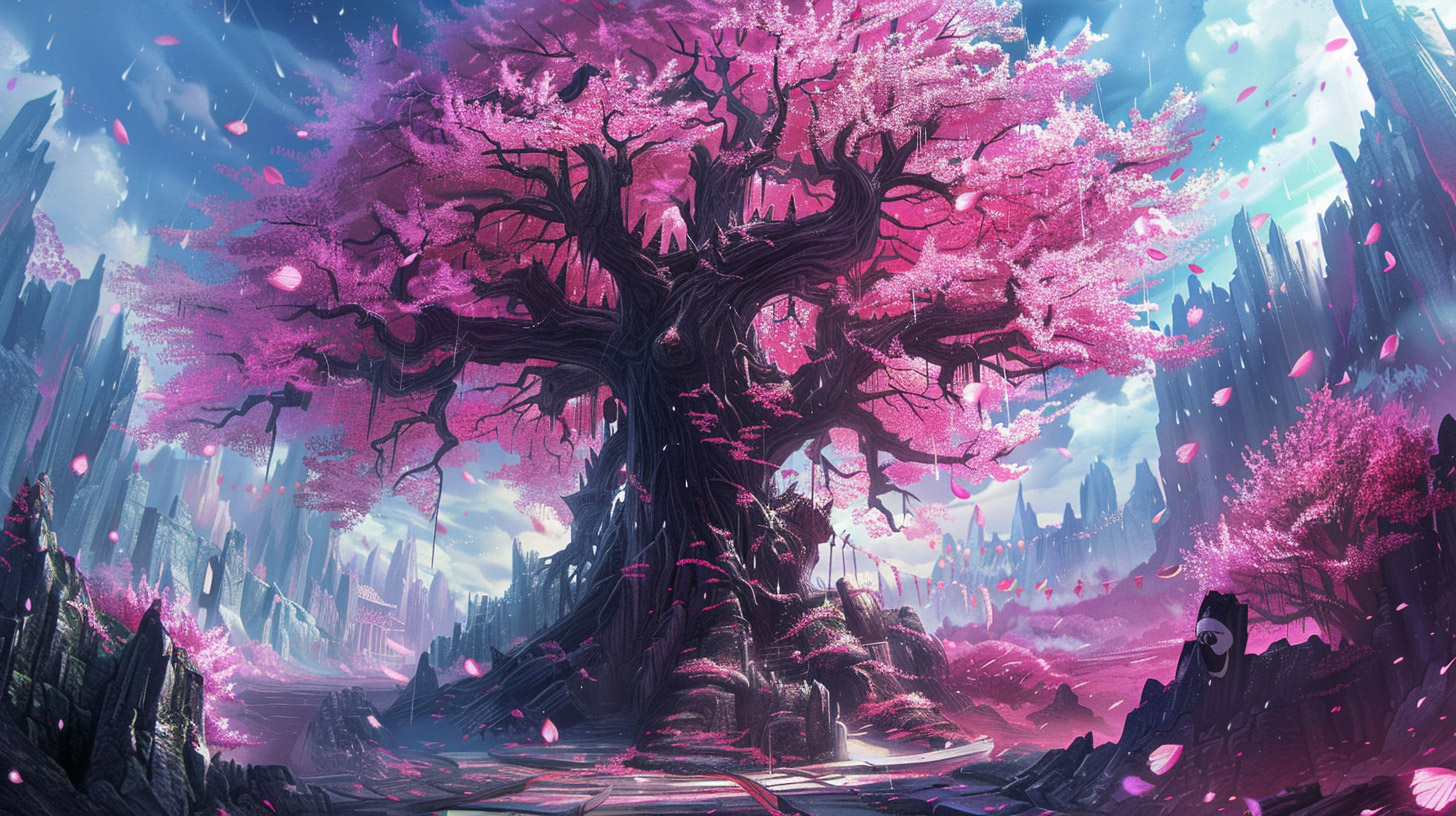 Explore Free Wallpaper Collection: Anime Sakura Tree Theme