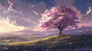 Best Sakura Tree Anime Wallpaper for Stunning Desktop Background