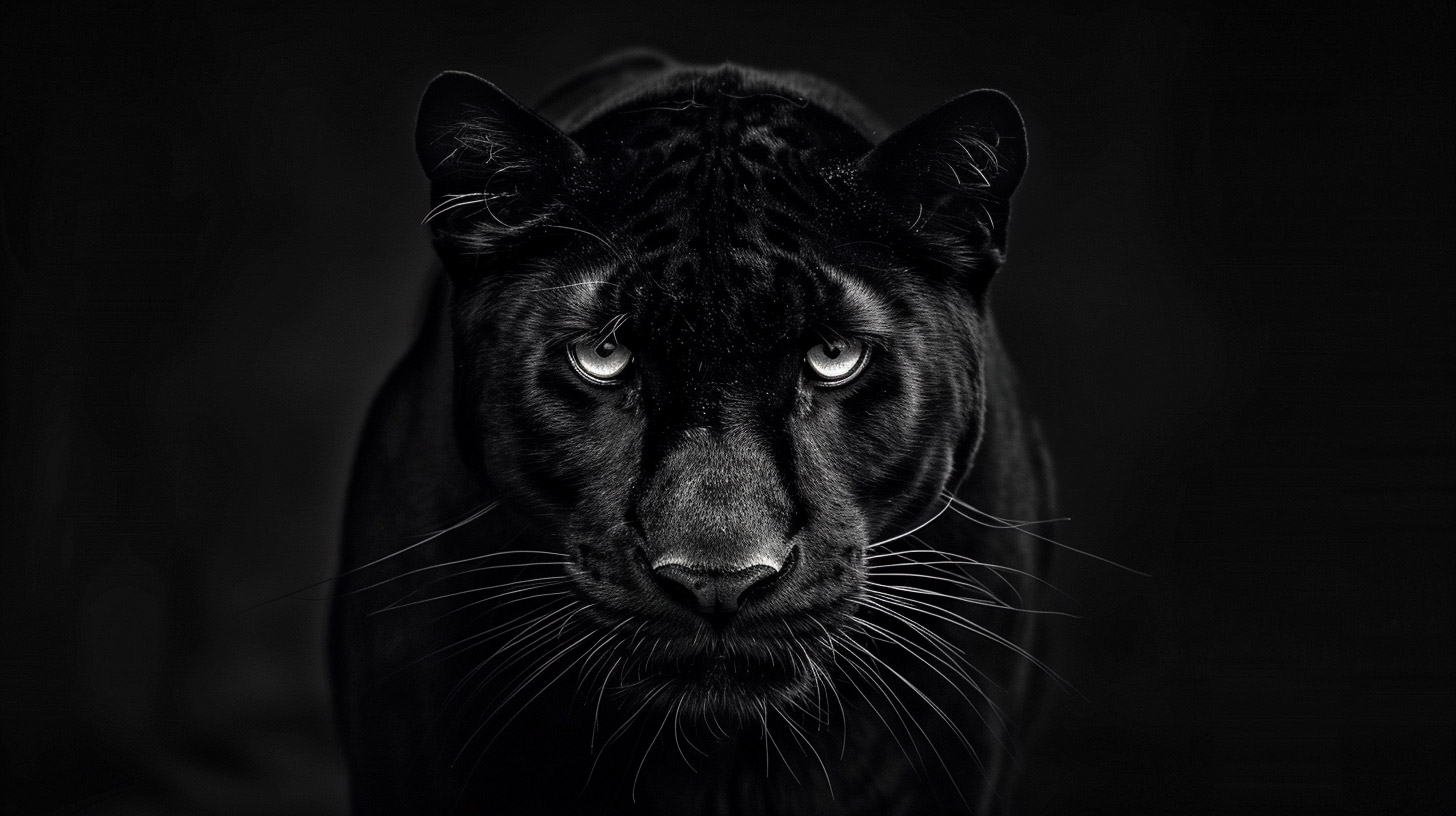 Black and White Big Cat: Ultra HD Wallpaper