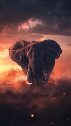 Artistic Big Elephant Image for 9:16 iPhone Wallpapers