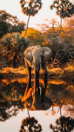 Unique Big Elephant Photo Background for iPhone and Android