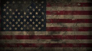 Stunning Black American Flag HD Wallpaper for Desktop