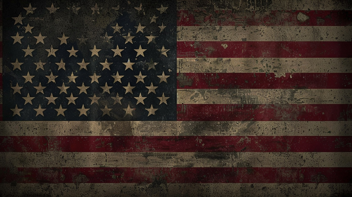 Stunning Black American Flag HD Wallpaper for Desktop