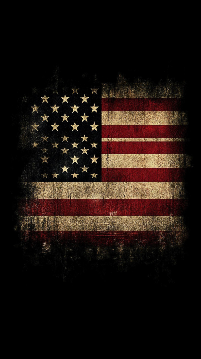 Revamp Your Mobile with Black American Flag Wallpaper