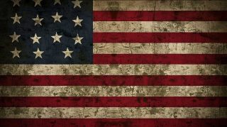 High-Resolution Black American Flag Wallpaper for PCs