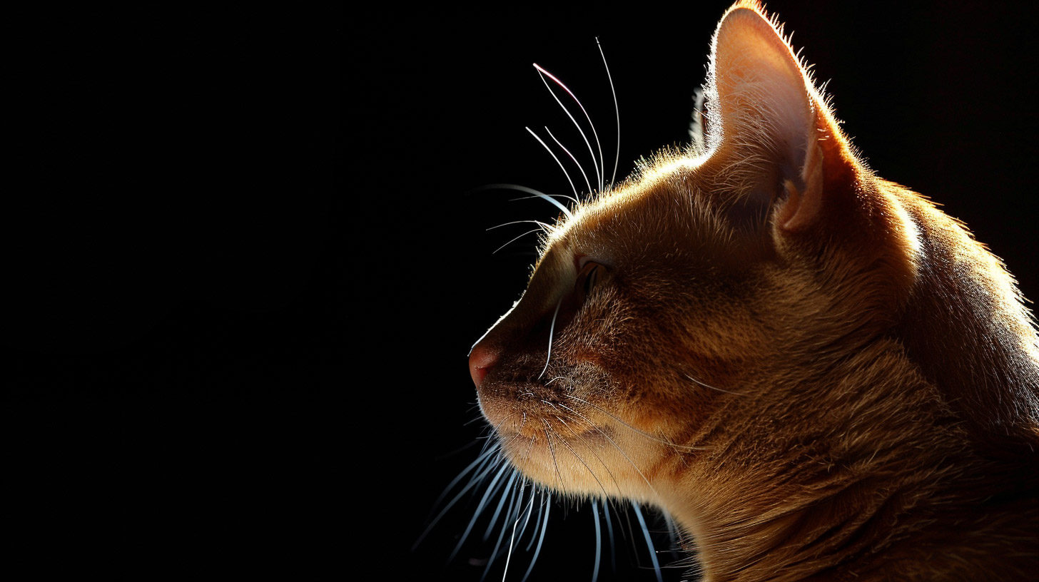 Stunning 4K Black and Orange Cat Digital Background