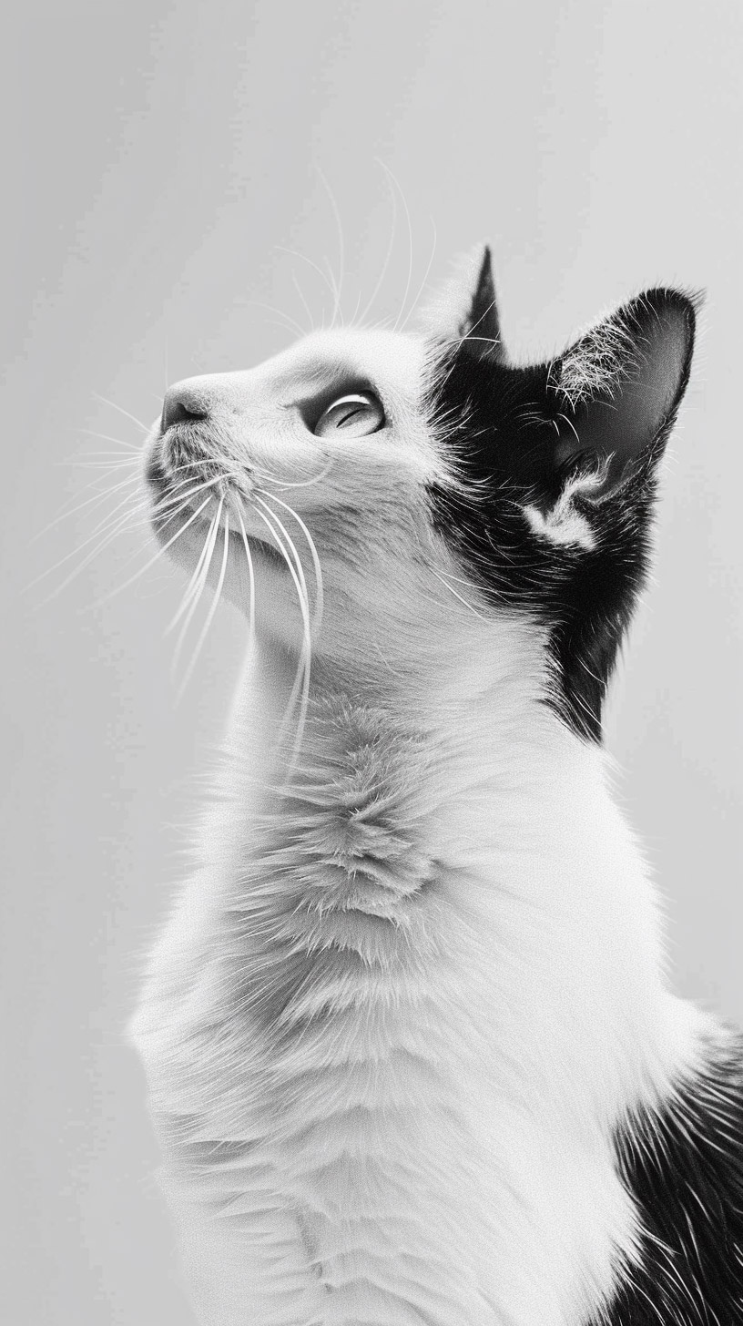 Stunning Black and White Cat Photos for iPhone