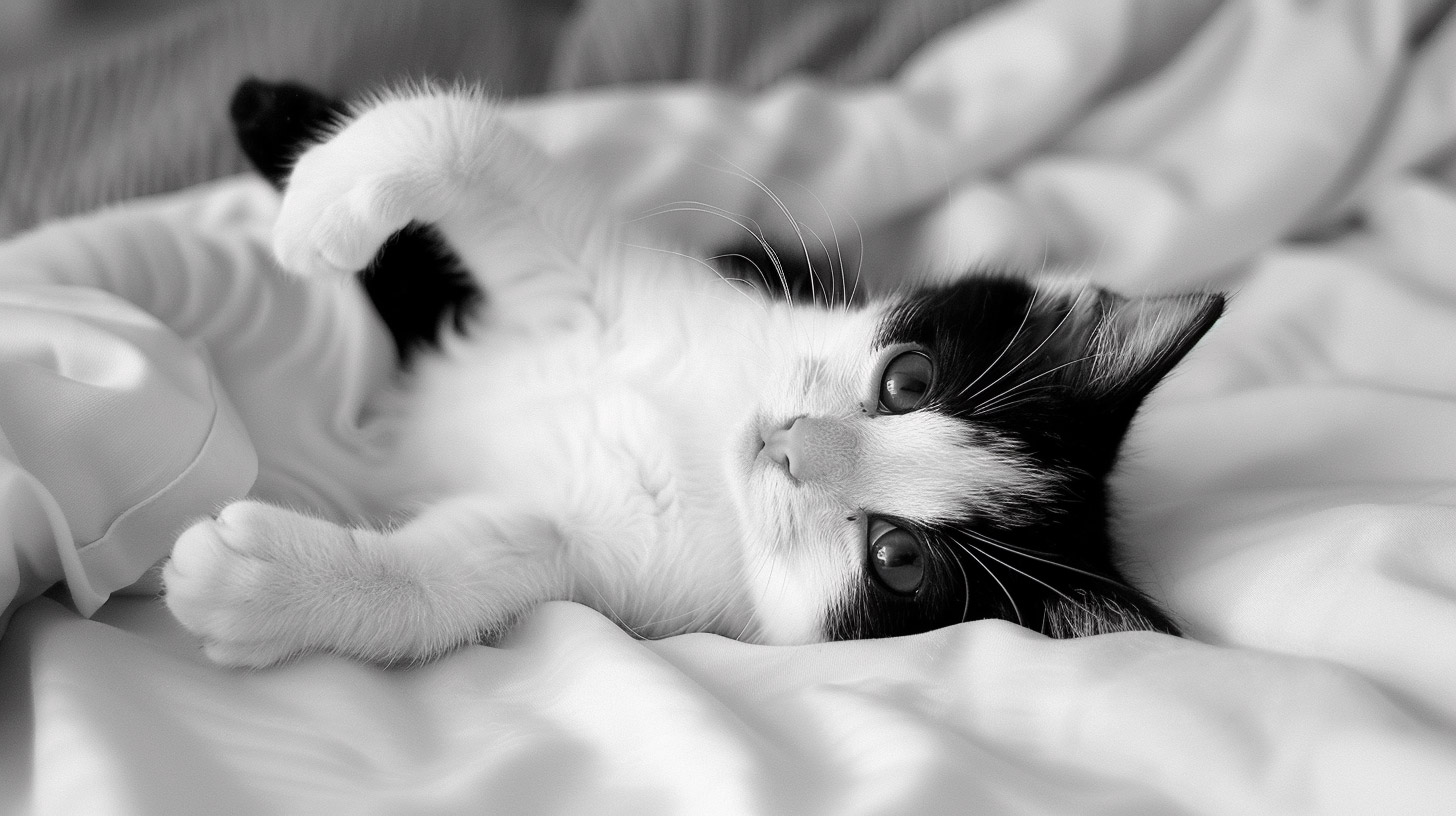 Free HD Wallpapers of Black and White Cats