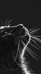 Download Beautiful Black-and-White Cat Photos for Phones