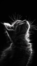 Charming Black and White Cats: Perfect for Mobile Background