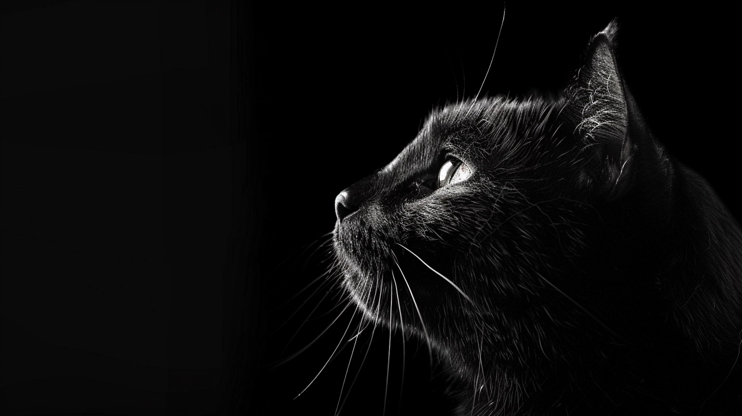 AI Wallpaper of Adorable Black and White Cats