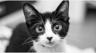 Captivating Black and White Cat Stock Photos