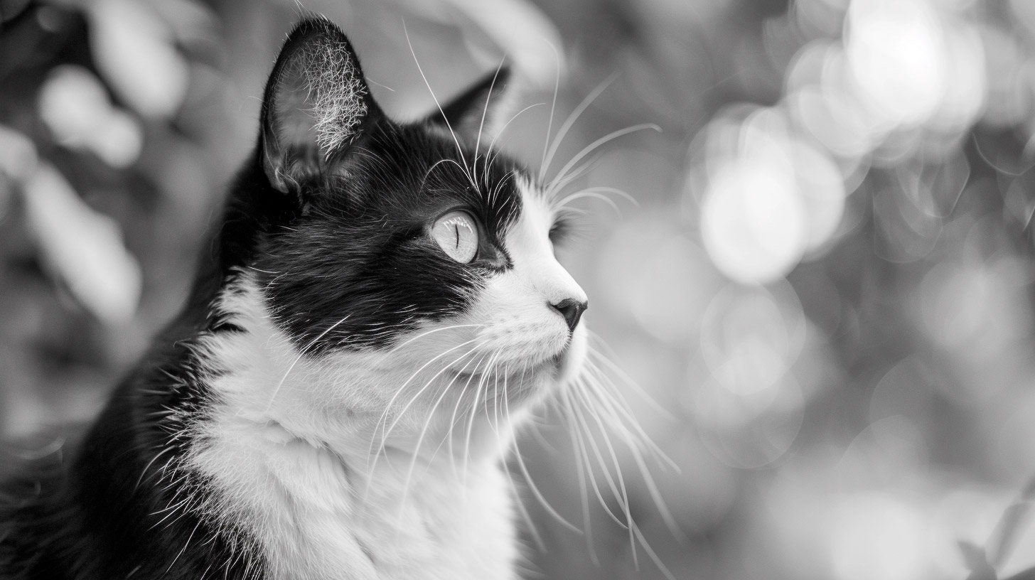 Free Wallpaper for Desktop: Monochrome Cat Photos