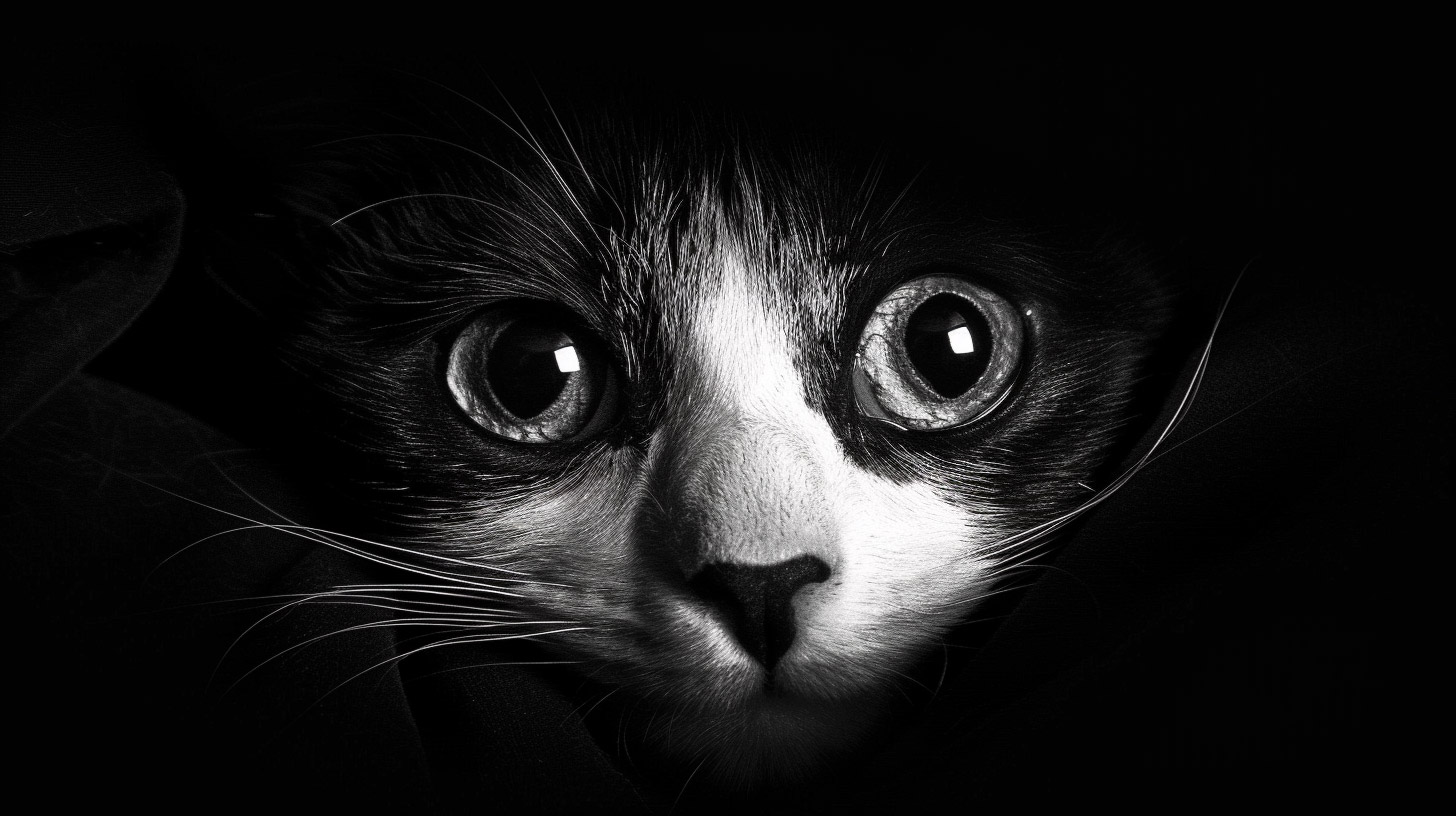 PC Wallpapers: Charming Black and White Cat Pics