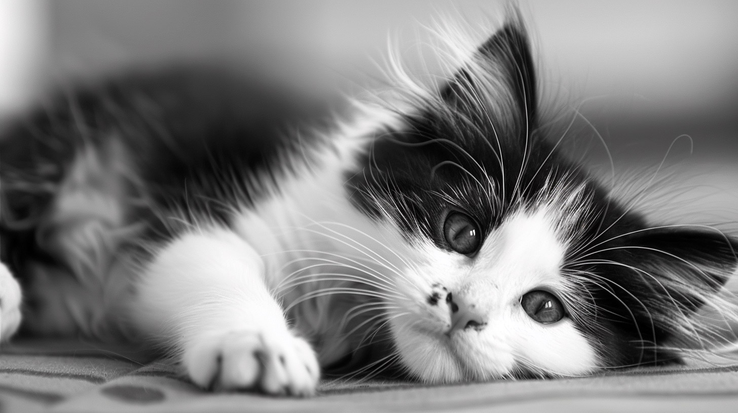 Free HD Pics of Cartoon Black and White Cats