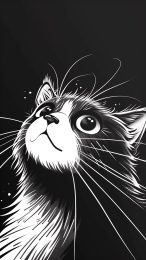 Adorable Black and White Cat Photos for Android Users