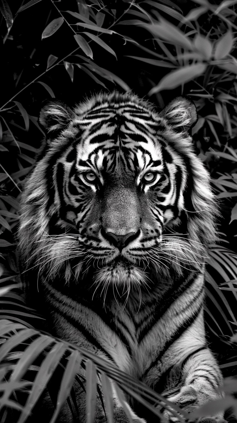 Download Free Black and White Tiger Pictures for iPhone