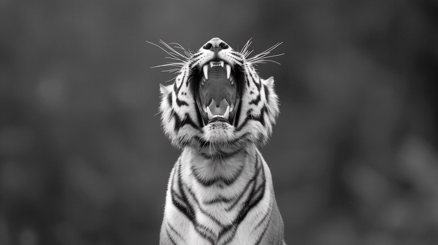 Experience Stunning 1920x1080 Black and White Tiger Images