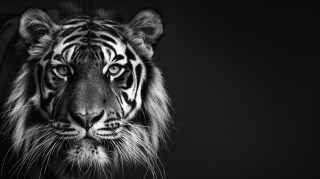 Free Stock Photos: Black-and-White Tiger HD Pics