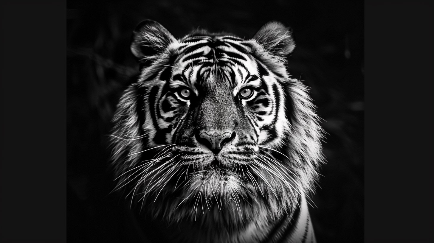 Impressive 8K Black-and-White Tiger Wallpaper Collection