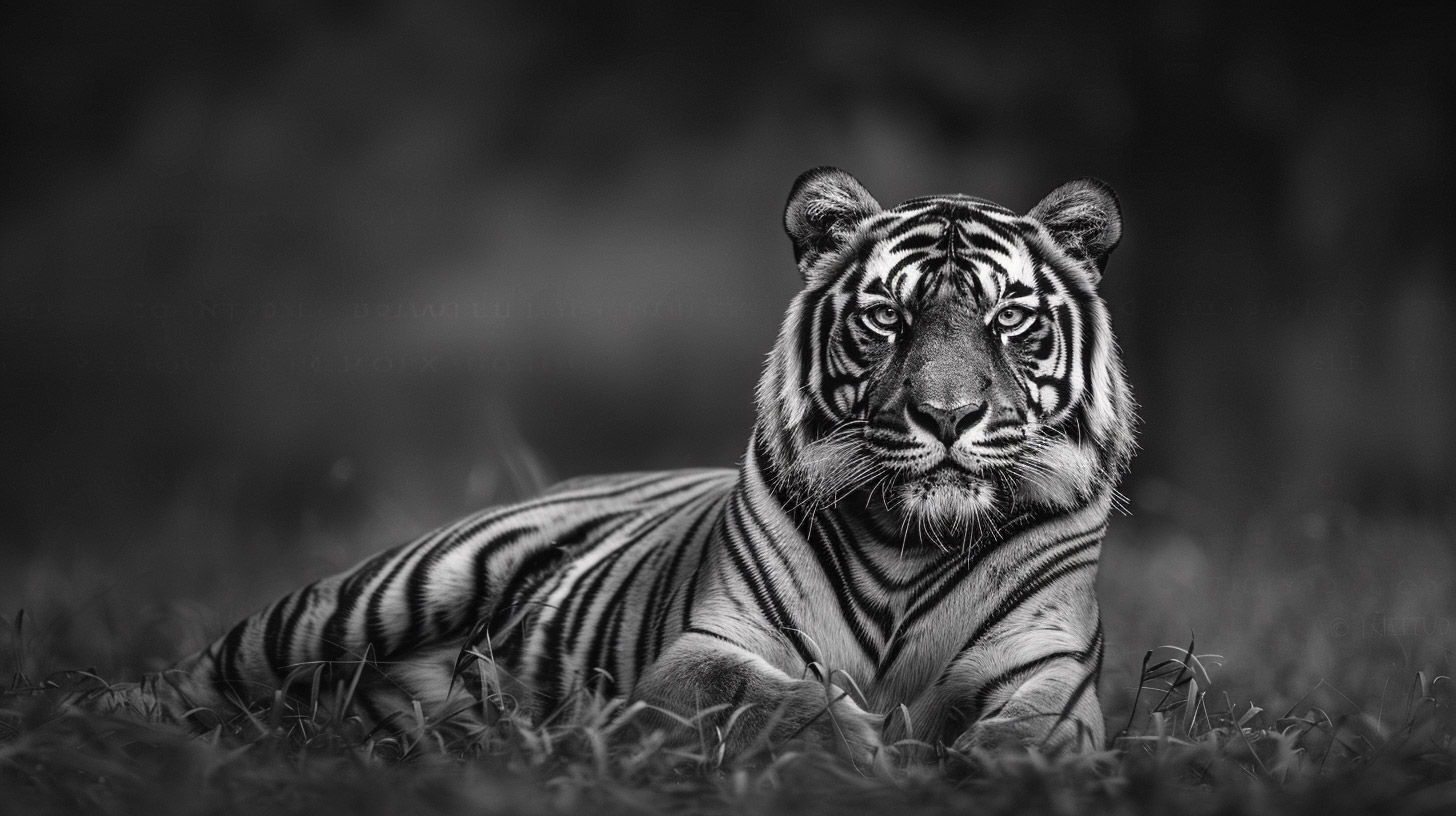 Breathtaking Black-and-White Tiger Pictures in Ultra HD