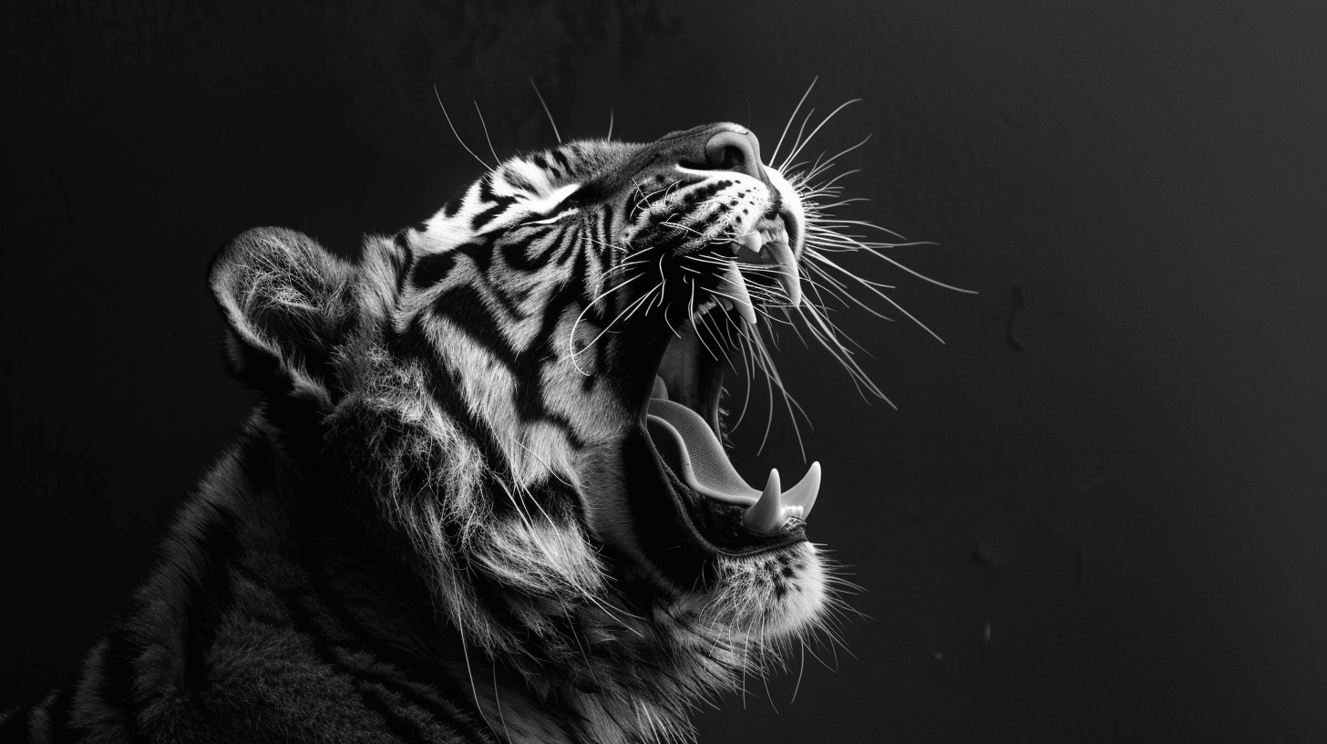 Ultra HD Black-and-White Tiger PC Wallpapers for Free